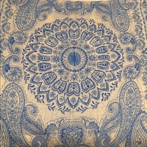 Blue and white scarf